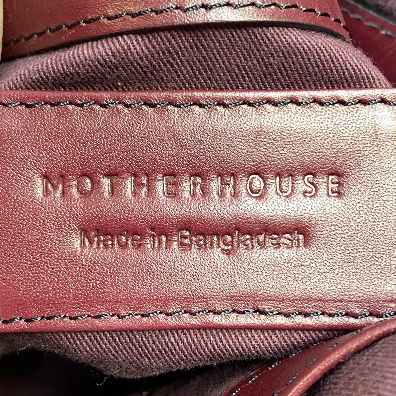 ak18 MOTHERHOUSE マザーハウス ヨゾラ L ショルダーバッグ リュック A4 ワインレッド レザーk02i