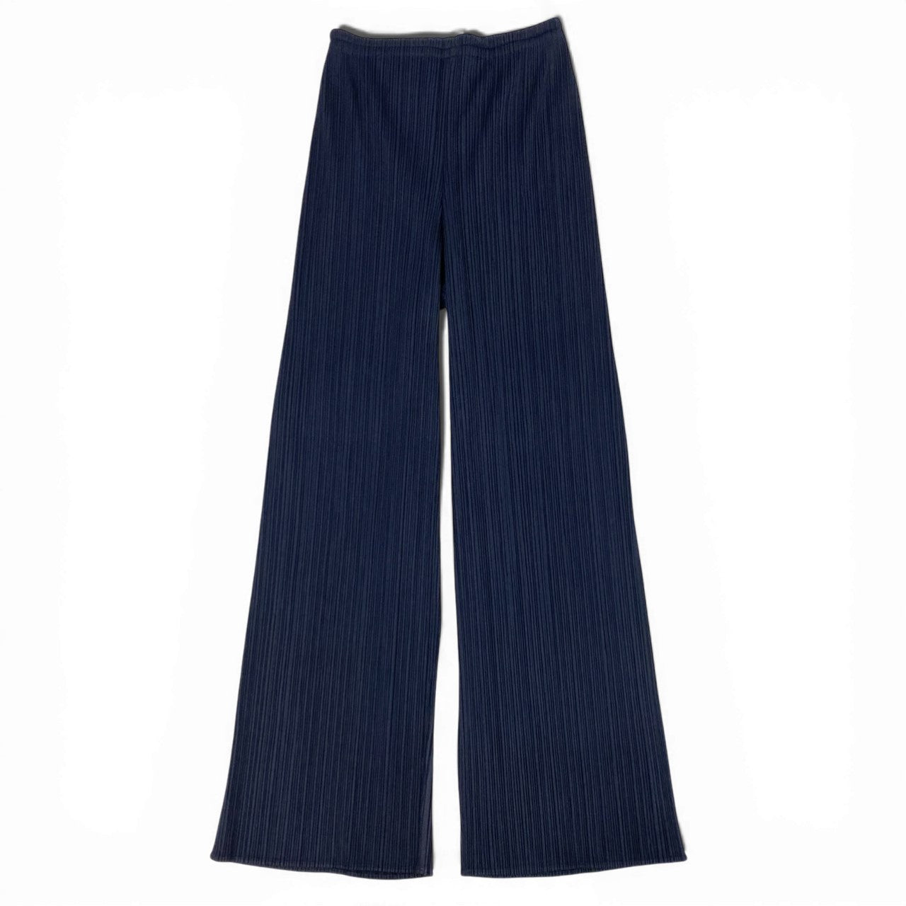 Ab19 PLEATS PLEASE プリーツプリーズ ISSEY MIYAKE プリーツパンツ ボトム サイズ2 ネイビー レディースk02i