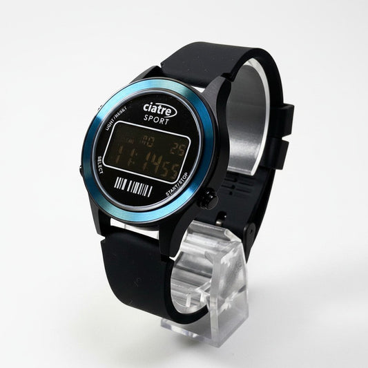 e4 ciatre VAGUE WATCH Co. シアター ヴァーグウォッチカンパニー 腕時計 デジタル時計 シリコンベルト ciatre SPORT DG2000 ブラック ブルー メンズ 紳士用k02i
