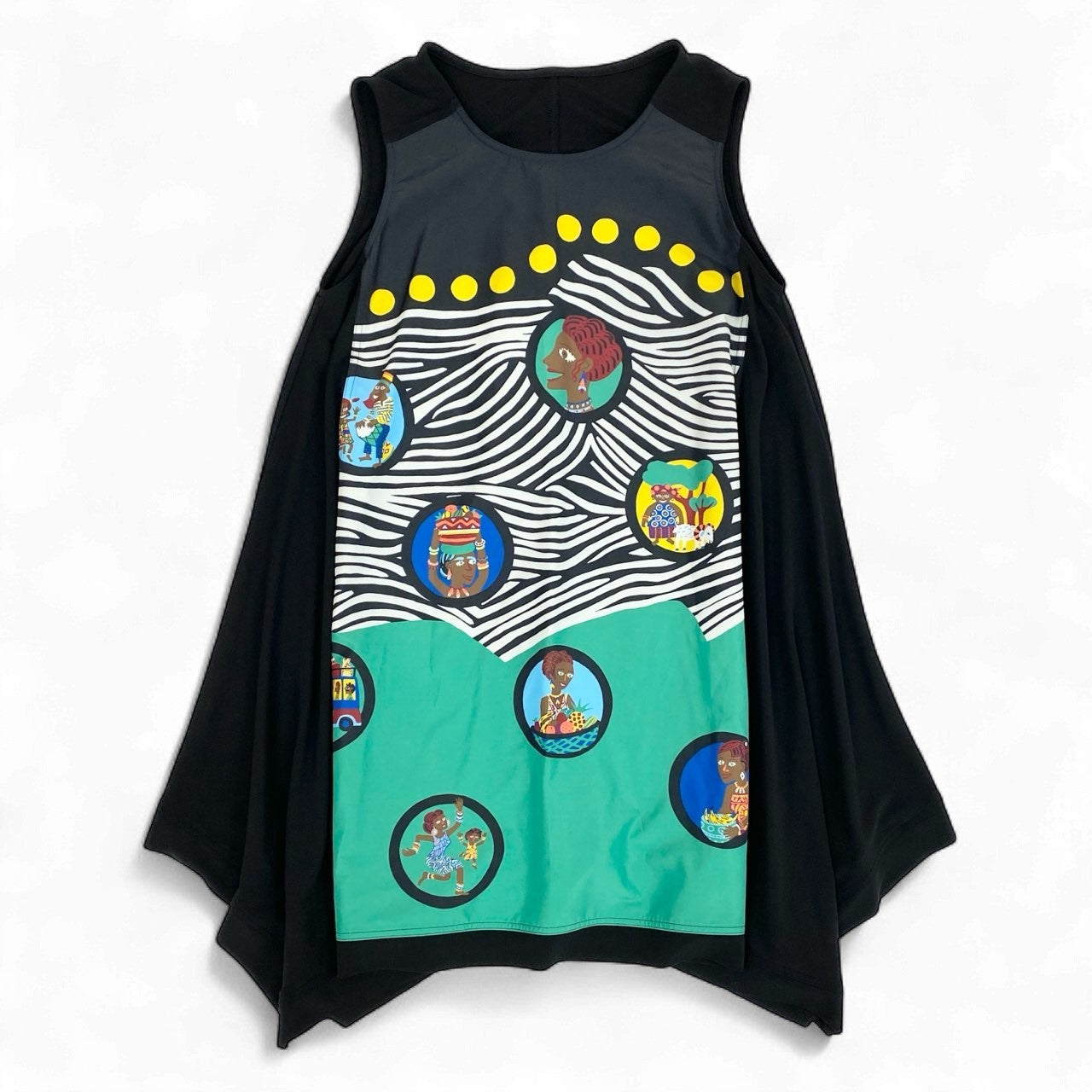 79k21《美品》 TOKUKO 1er VOL トクコプルミエヴォル ノースリーブワンピース ロングワンピース Aライン 5208116441 9 ブラック レディースu02t