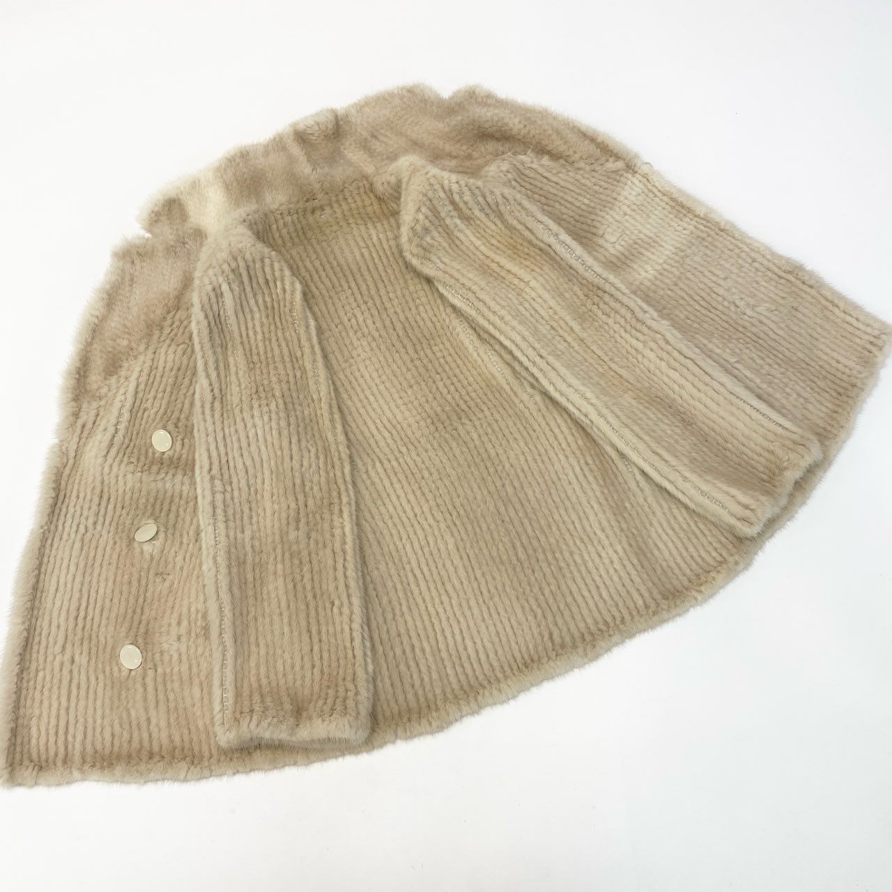 38c3 パールミンク リバーシブル ファーコート サイズF ホワイト 本毛皮 Pearl Mink Fur Coatt18r