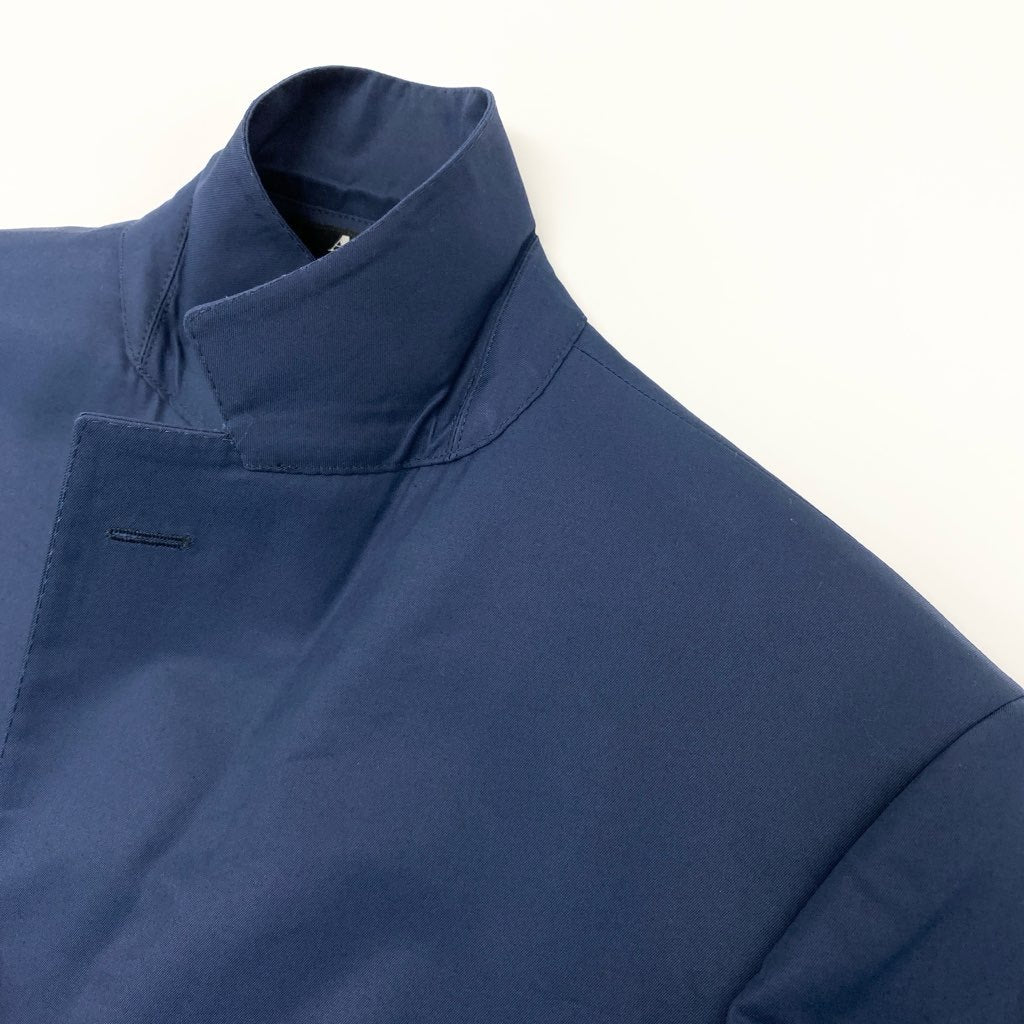 66a12 Aquascutum アクアスキュータム テーラードジャケット 背抜き シングル 2B フォーマル 無地 メンズ 紳士服 90A4 ネイビー コットン100％u02t