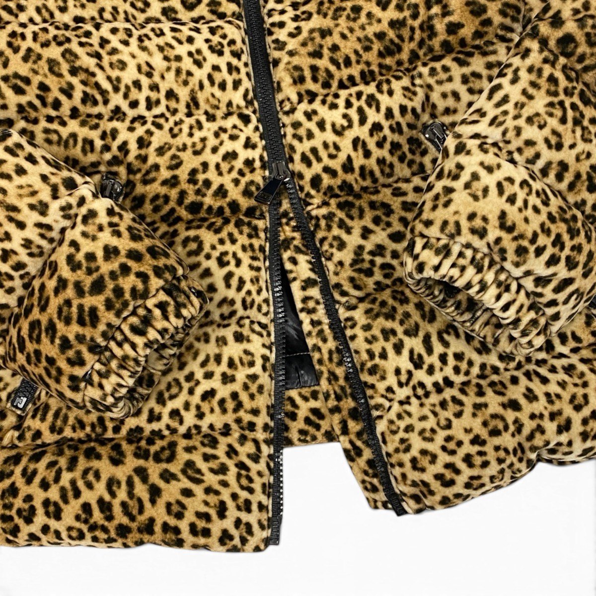 h13 MONCLER モンクレール BADY レオパードプリント ダウンジャケット Leopard Down Puffer Jacket サイズ1 茶系t18r