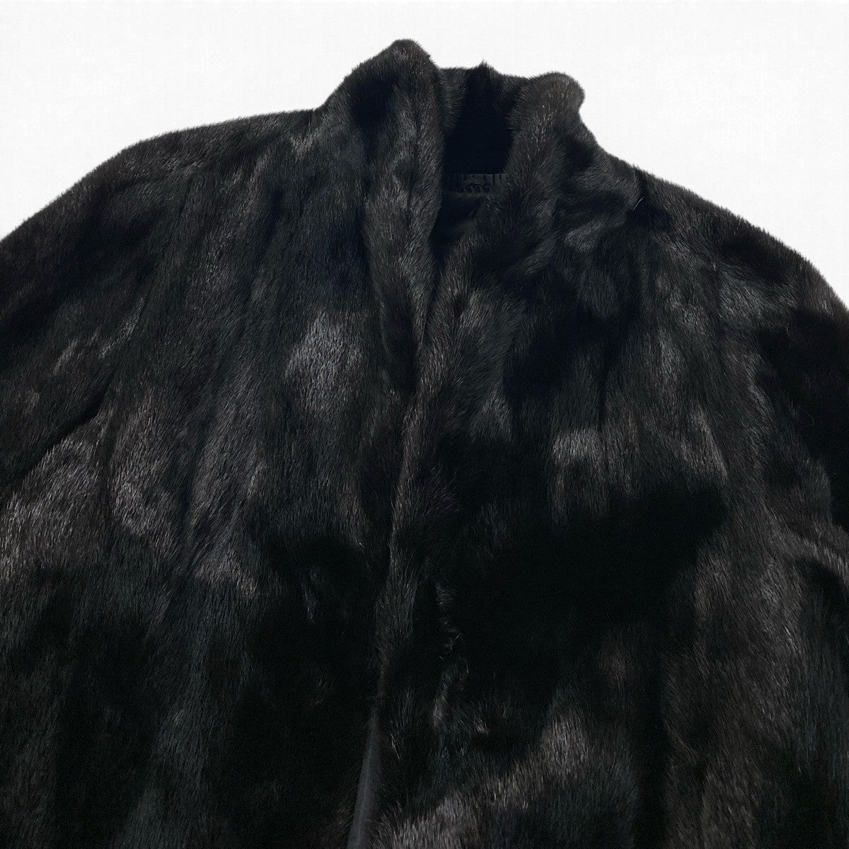 30j7 SAGA MINK サガミンク 銀サガ ダークミンク ロングコート サイズ11 ブラック 最高級本毛皮 Dark Mink Fur Long Coat リアルファーt18r