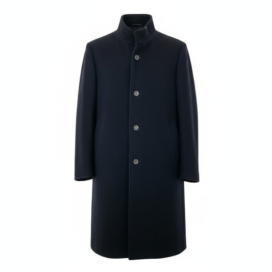 47k5 UNITED ARROWS ユナイテッドアローズ  ロングコ－ト スタンドカラー ウールブレンド  メンズ 紳士服 アウター 1125-139-7542 L ブラックo07t