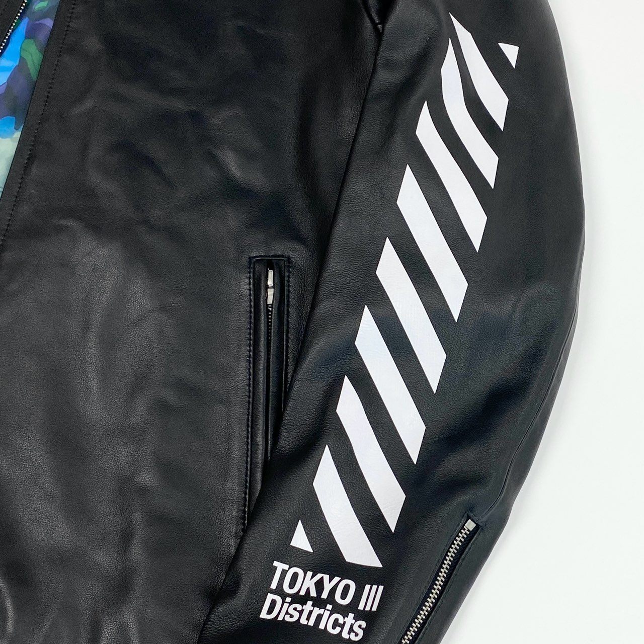 69i24 《未使用品》 TAKEO KIKUCHI タケオキクチ × EVANGELION エヴァンゲリオン ラムレザー シングルライダース ジャケット L ブラック シープスキン NERV 初号機 タグ付きt18r