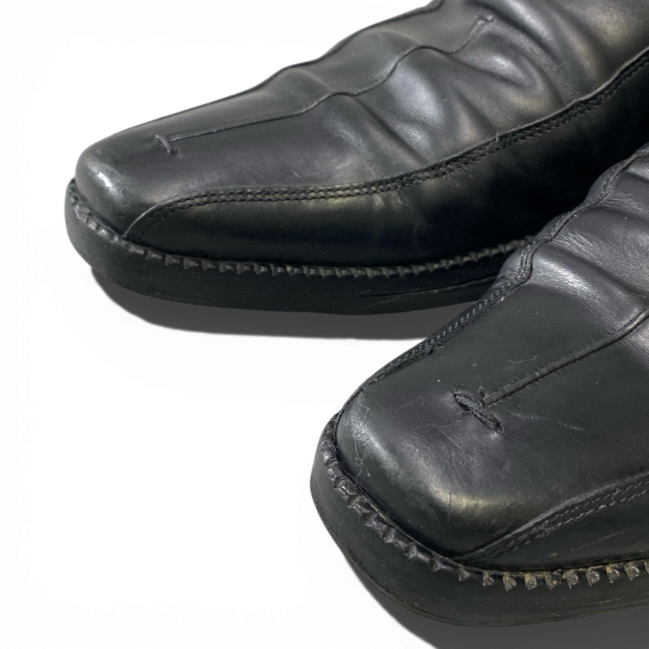 2a5 DOLCE&GABBANA ドルチェアンドガッパーナ ローファー レザーシューズ DGロゴプレート ビジネスシューズ 7サイズ ブラック レザー メンズk02i