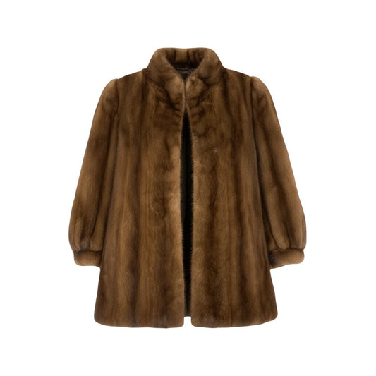 77L8 SAGA MINK サガミンク 銀サガ デミバフミンク ファーコート サイズ13号 ブラウン 最高級本毛皮 MINK FUR ポケット有t18r