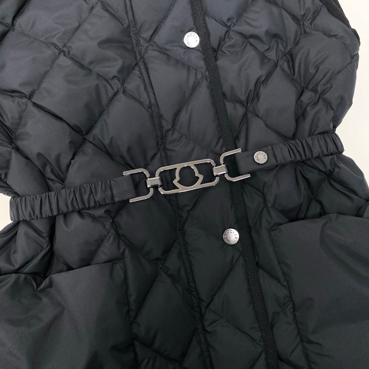 77g23 【未使用タグ付】 MONCLER モンクレール 定価 \236,500 Butor Vest  ロング ダウンベスト I20931A00072 サイズ0 ブラック レディースt18r