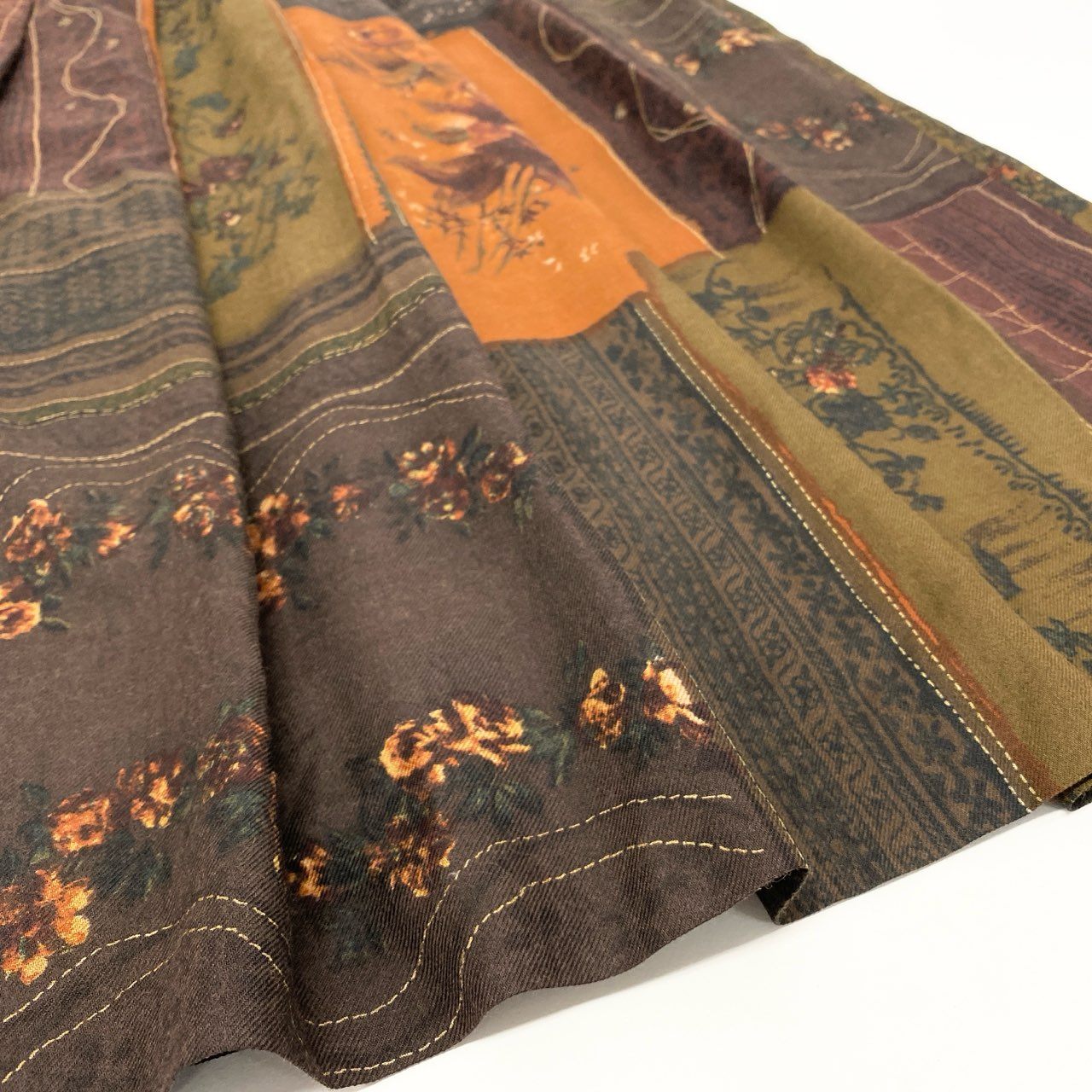 11k28《美品》 import rossa インポートロッサ セットアップ 花柄 ジャケット スカート 42 ブラウン レディースu02t