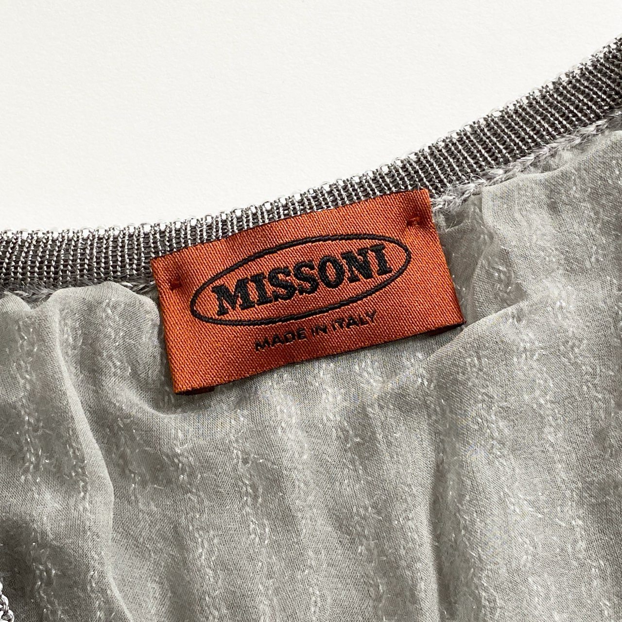 25d14 《美品》 MISSONI ミッソーニ ドローコード付き ニットブラウス フレア袖 トップス L相当 レディース チュニック