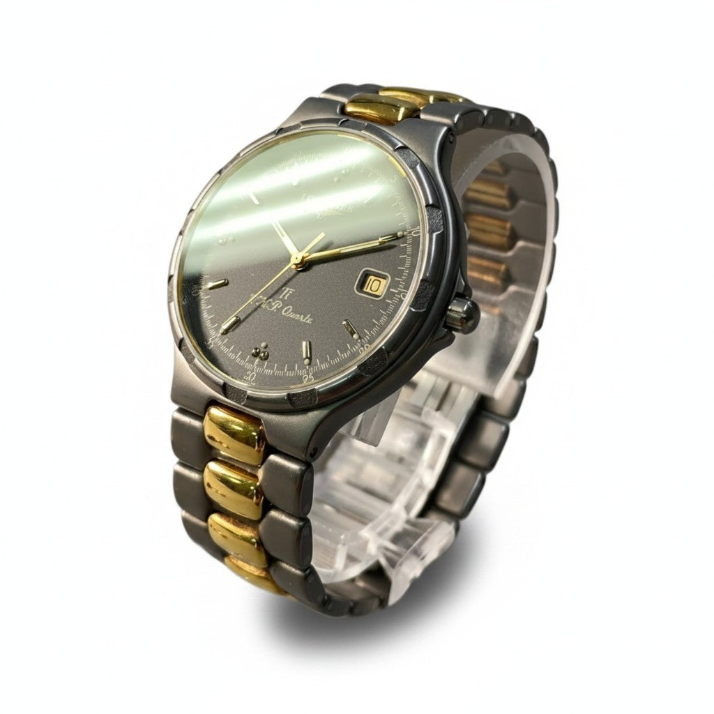 i10 稼働品 LONGINES ロンジン Conquest Ti コンクエスト チタン VHP クォーツ 腕時計 シルバー ゴールド メンズu02t