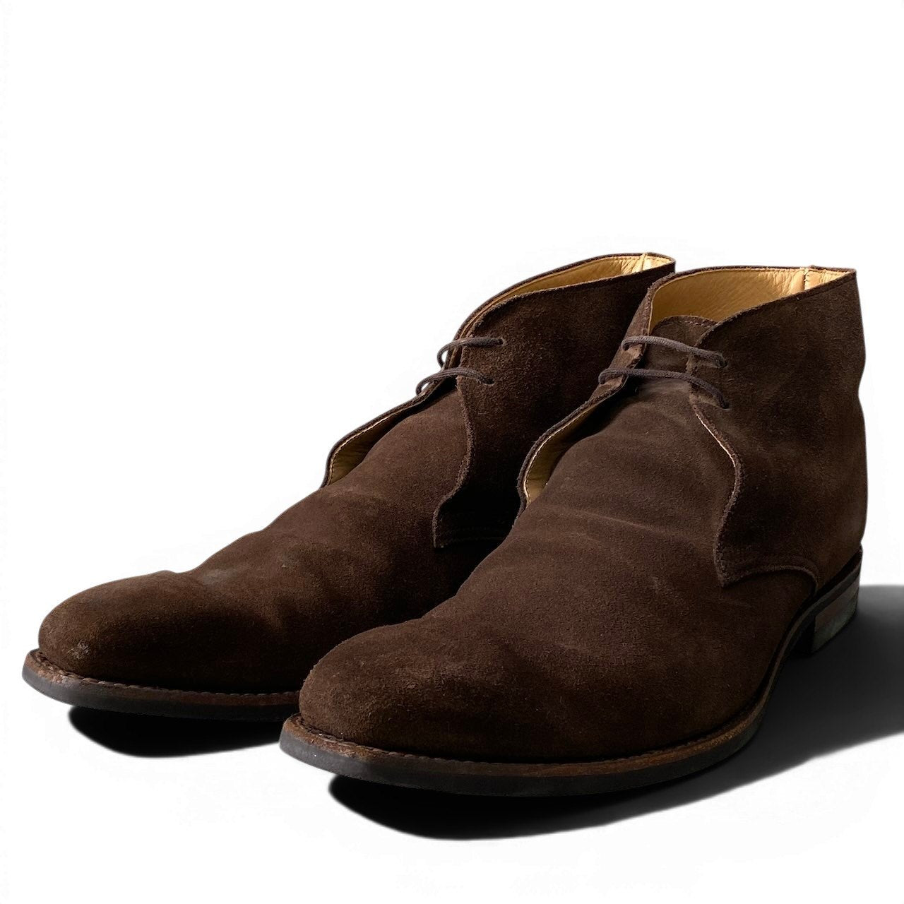 2f10 CROCKETT & JONES クロケットアンドジョーンズ TETBURY テットベリー チャッカブーツ スウェードレザー シューズ サイズ9 ブラウン メンズ 紳士靴u02t