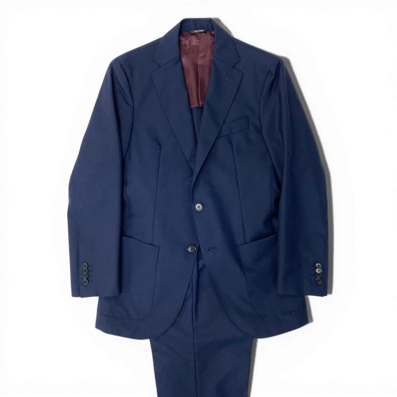 85d9 《美品》 Loro Piana ロロピアーナ シングルスーツ セットアップ サイズ44 ネイビー フォーマル ビジネス 最高級t18r