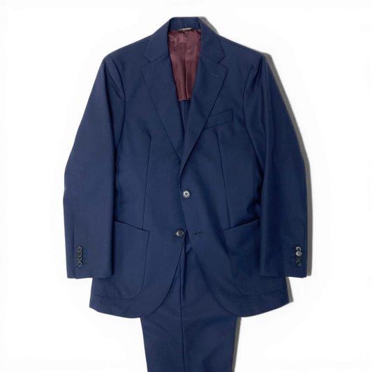 85d9 《美品》 Loro Piana ロロピアーナ シングルスーツ セットアップ サイズ44 ネイビー フォーマル ビジネス 最高級t18r