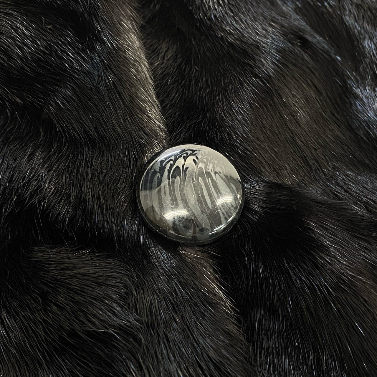 42k14 【美品】 THE INTERNATIONAL COLLECTION インターナショナルコレクション ファーコート 毛皮コート ミンクファー セミロングコート ダークミンク Fサイズ ブラック レディースu02t