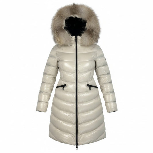 K6c20 MONCLER モンクレール APHIA アフィア ダウンコート ロングダウンコート フォックスファー 0 ホワイト レディースsn1