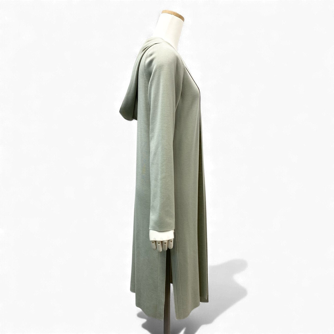 21k11 《極美品》 FOXEY フォクシー Knit Cardigan Amaryllis アマリリス 銀座本店限定カラー フーデッド ニットカーディガン ロング レディース 女性用 43048 パールグリーン ウール100％u02t