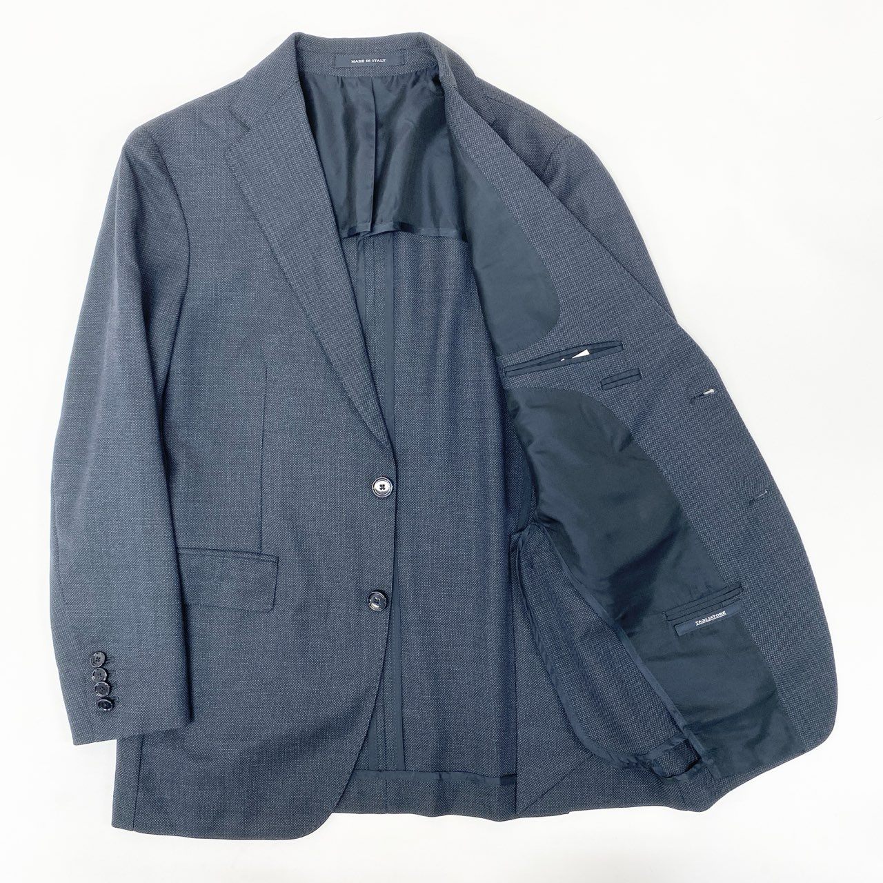 22i16 《美品》 TAGLIATORE タリアトーレ テーラードジャケット ブレザー 2SVJ22B01 サイズ46 ネイビー ウール メンズu02t