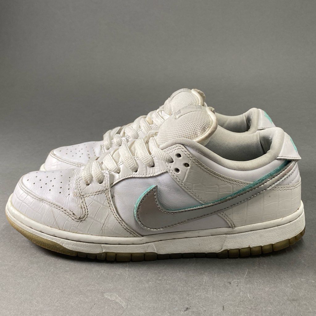 1f2 《希少》 NIKE ナイキ × Diamond Supply ダイヤモンドサプライ SB DUNK LOW PRO ダンクロープロ スニーカー BV1310-100 25cm ホワイト