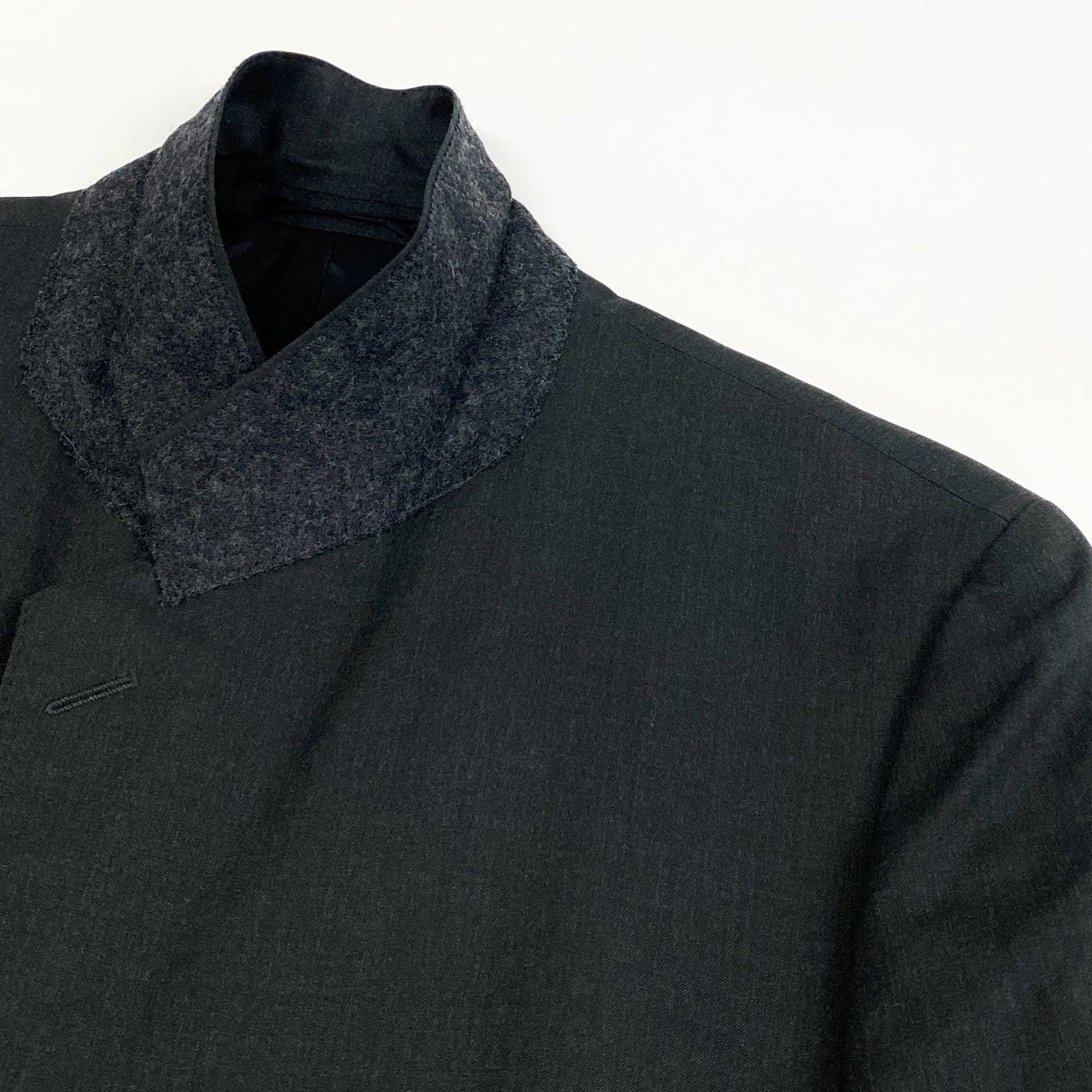 68L11 Papas パパス シングルスーツ セットアップ 総裏地 ジャケット50 ボトム54 グレー ウール メンズu02t