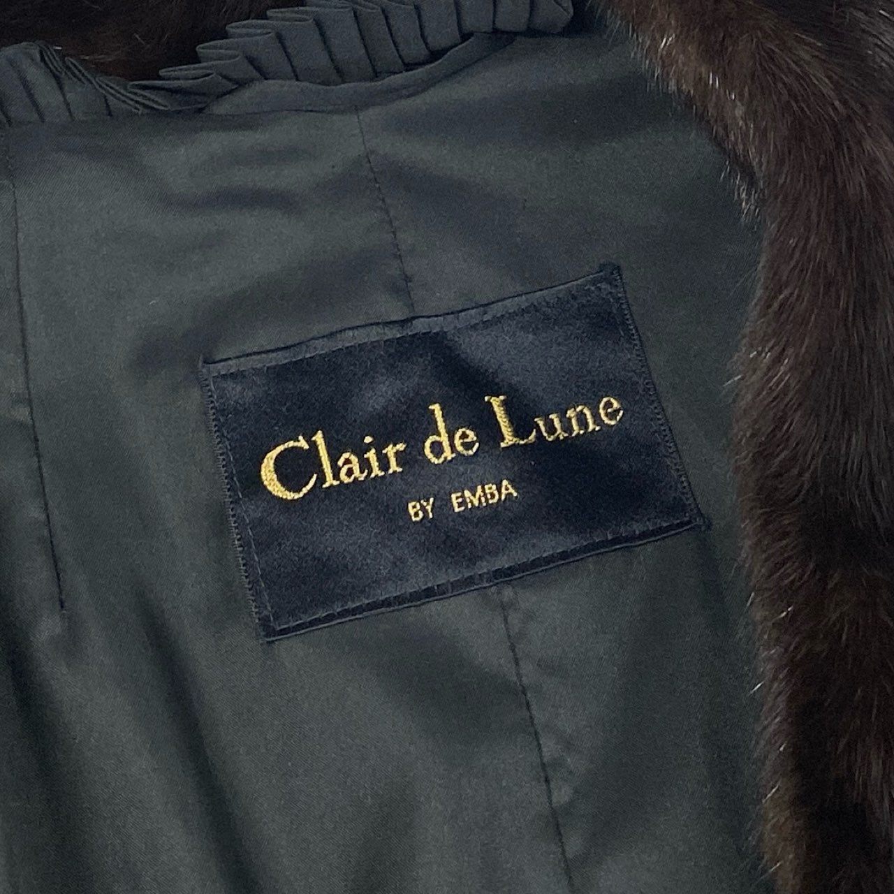 31a21 Clair de Lune by EMBA エンバ サークル型 グラマミンク コート サイズF ブラウン 最高級本毛皮 Glama Mink Fur Coatt18r