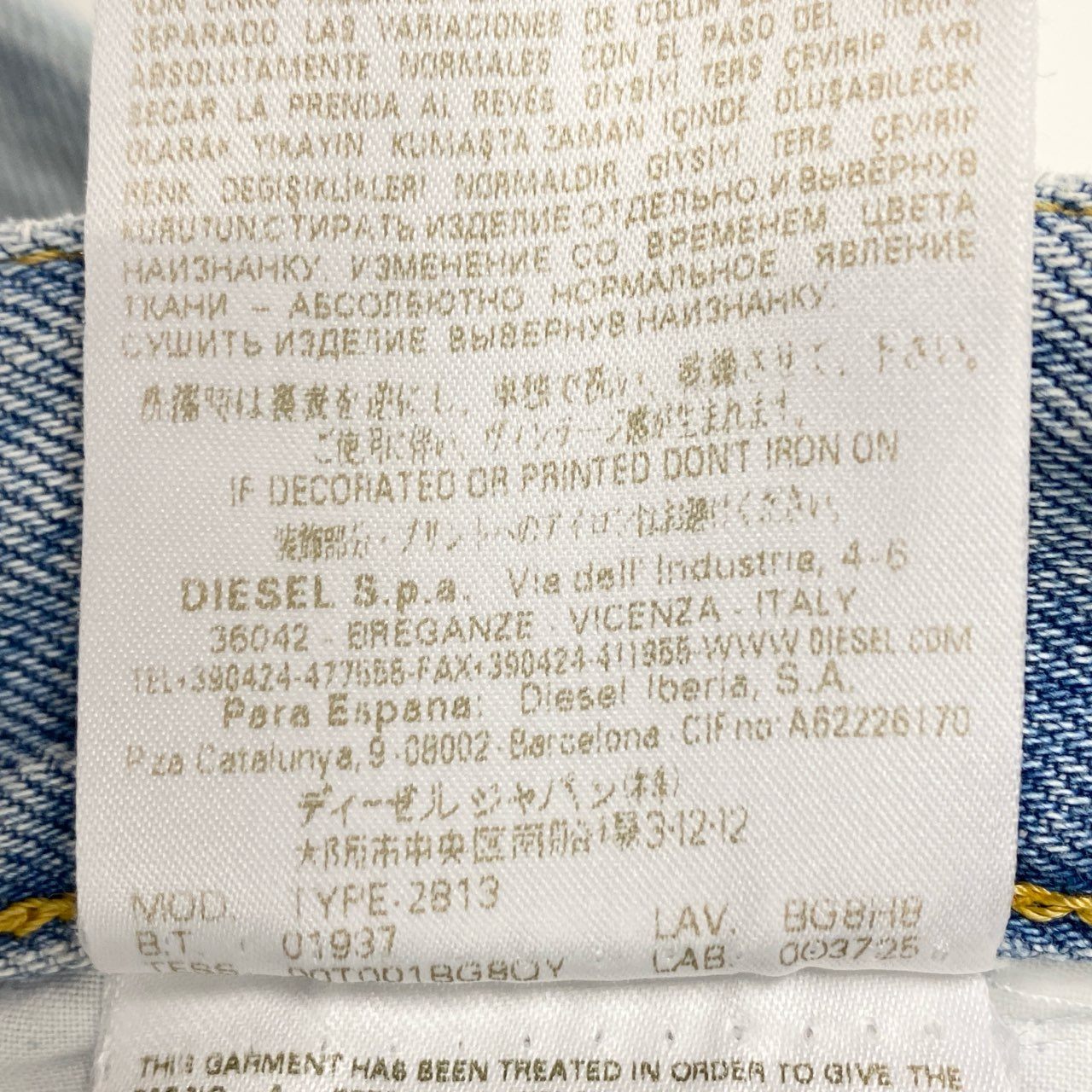 27k5 DIESEL BLACK GOLD ディーゼル ブラックゴールド デニムパンツ ジーンズ ハードダメージ リペア加工 イタリア製 ボタンダウン メンズ 紳士服 TYPE－2813 28 ライトブルー コットン100％o07t