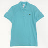 31f14 《未使用保管品》タグ付 LACOSTE ラコステ ロゴワッペン 半袖ポロシャツ トップス MINI PIQUE STRETCH 5 ライトブルー コットン