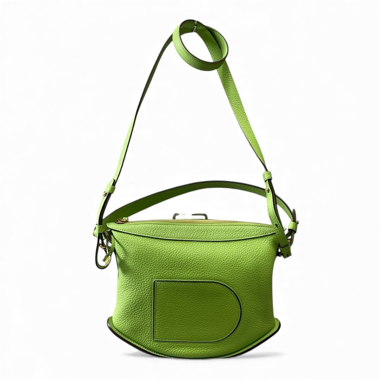 C11【極美品】DELVAUX デルヴォー 2023SS パンスウィング 2way ハンドバッグ ショルダーバッグ ライトグリーン トリヨンソフトレザー レディース 鞄k02i