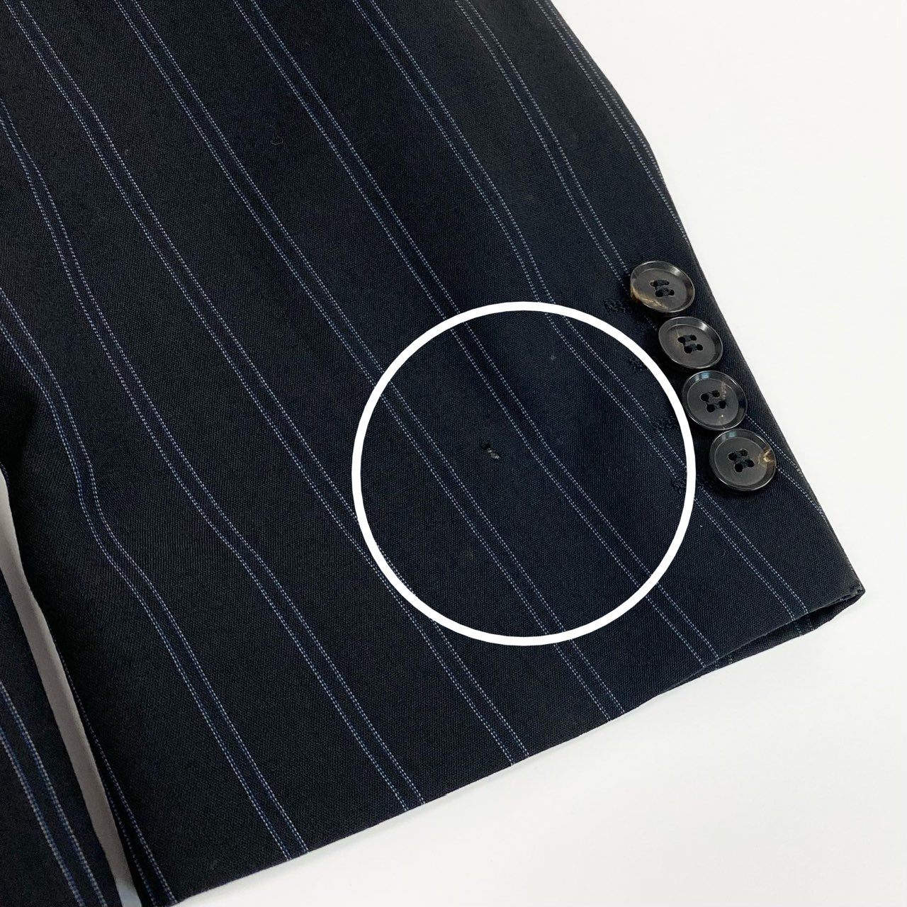 37L23 HUGO BOSS ヒューゴボス スーツセットアップ テーラードジャケット スラックス 二釦 ストライプ 54サイズ ブラック メンズ 男性用o07t