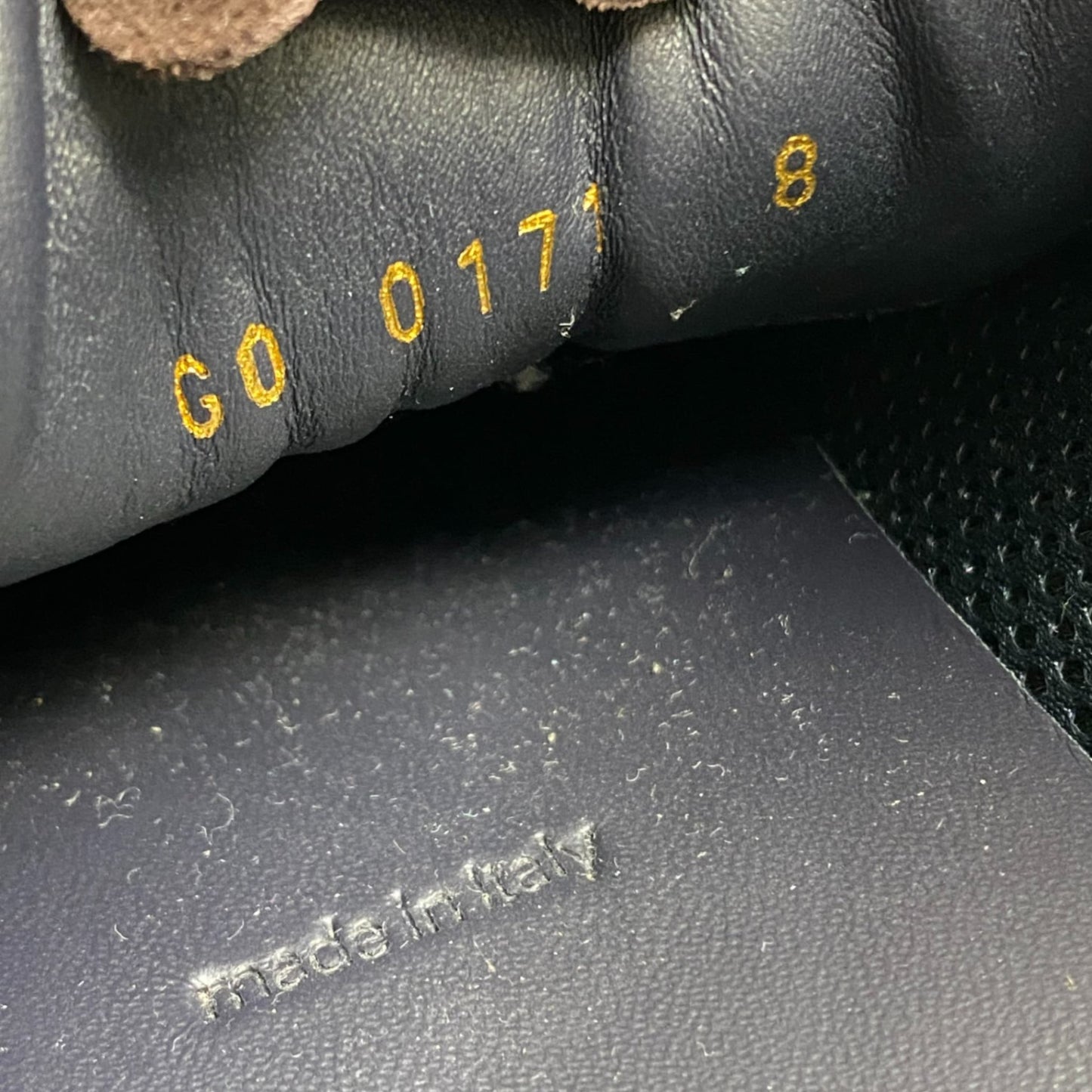 1L11 LOUIS VUITTON ルイヴィトン ダミエアンフィニ レザースニーカー ローカットスニーカー サイズ8 ブラウン/ネイビー メンズ 男性用 靴 シューズk02i