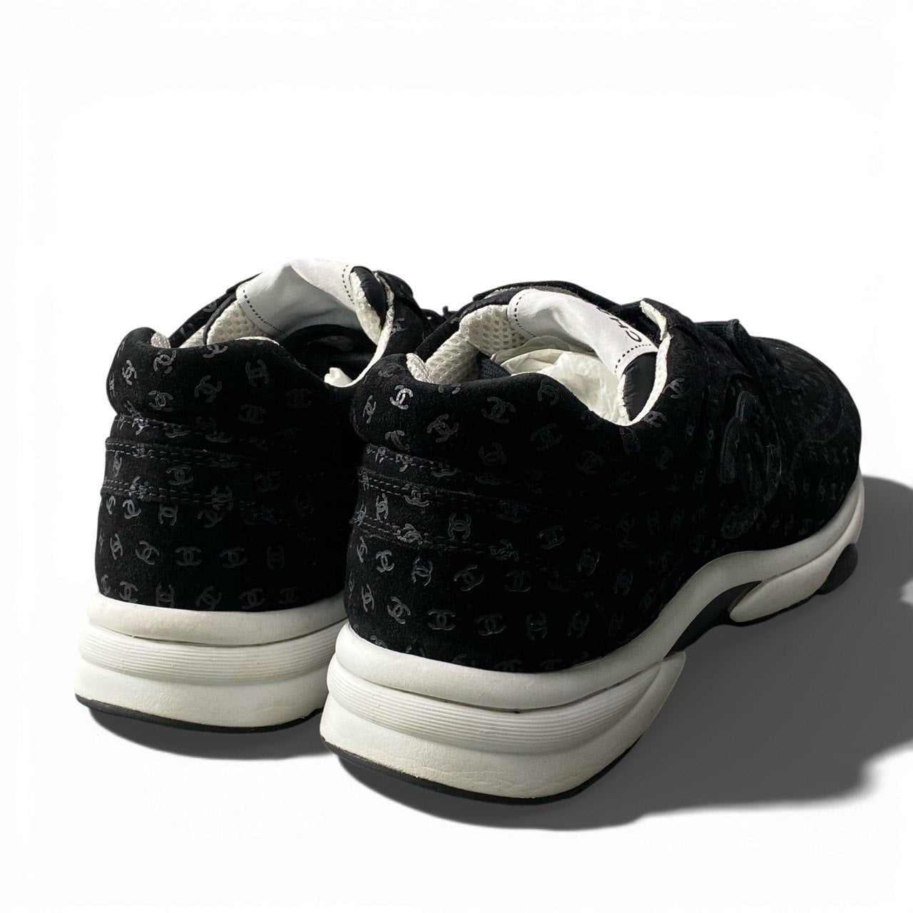 4b2 【美品】CHANEL シャネル G39232 2022AW ココマーク スニーカー サイズ42(26cm相当)  レディース メンズ着用可 靴 ALL Over Cc Logo Low Top Sneakerta1