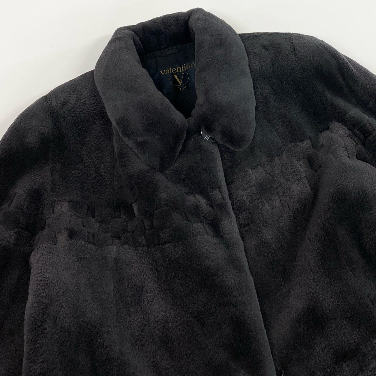 27L1 VALENTINO ヴァレンティノ SAGA MINK ROYAL サガミンクロイヤル 金サガ シェアードミンク ロングコート サイズF ダークグレー 最高級本毛皮 FUR COATt18r