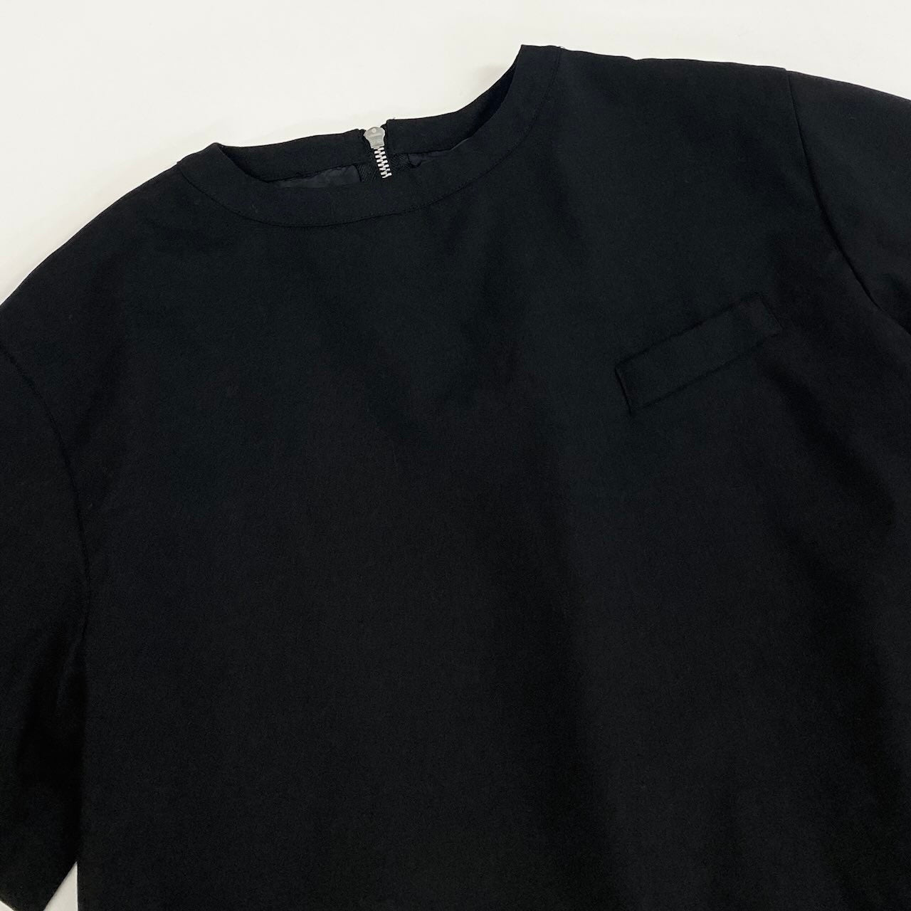 Ae11 sacai 21SS Suiting Mix Pullover 半袖カットソー 21-05650 1サイズ ブラック レディース 女性用ta1