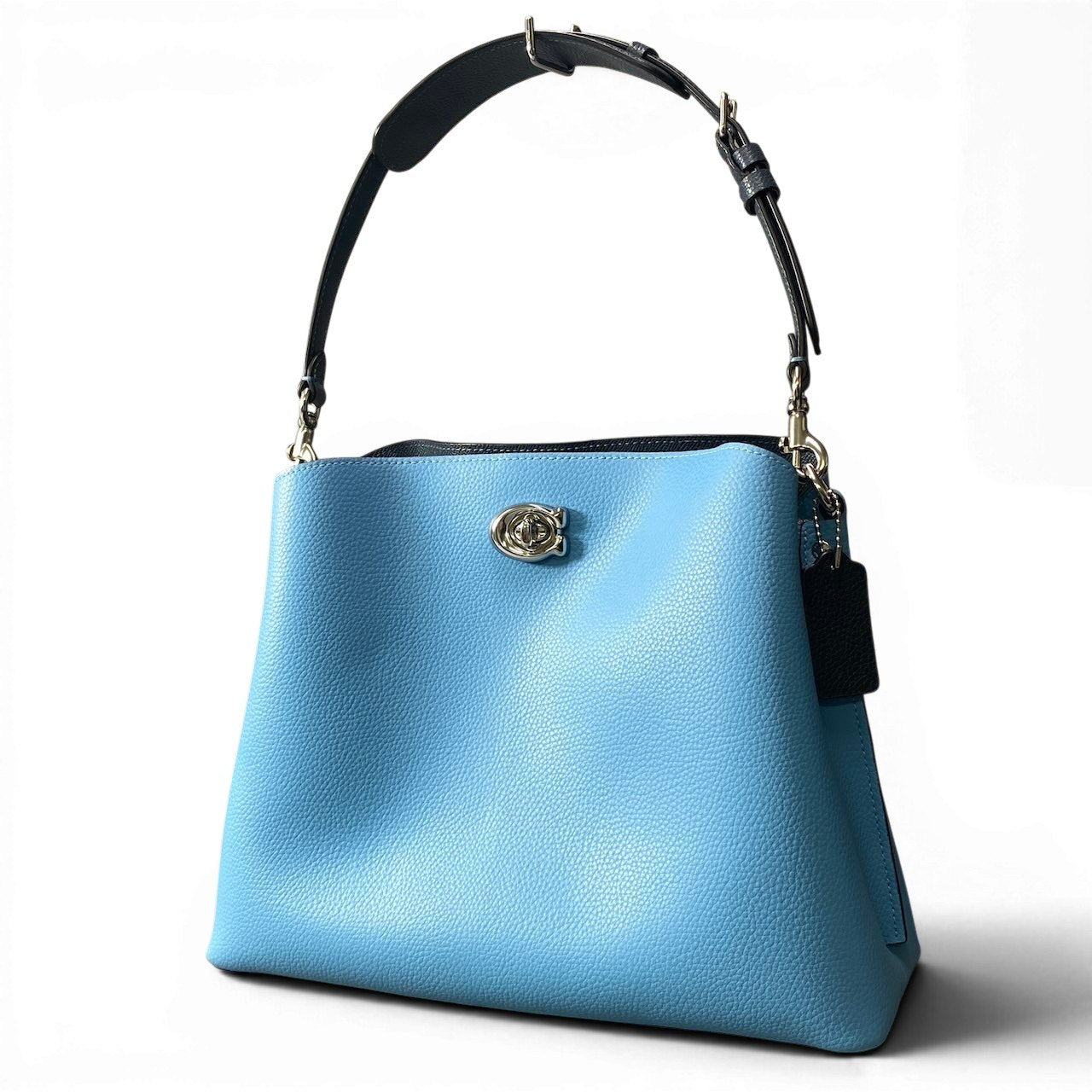 f12《美品》 COACH コーチ ウィロウ ワンショルダーバッグ Willow Shoulder Bag L2232 / C2590 ブルーt18r