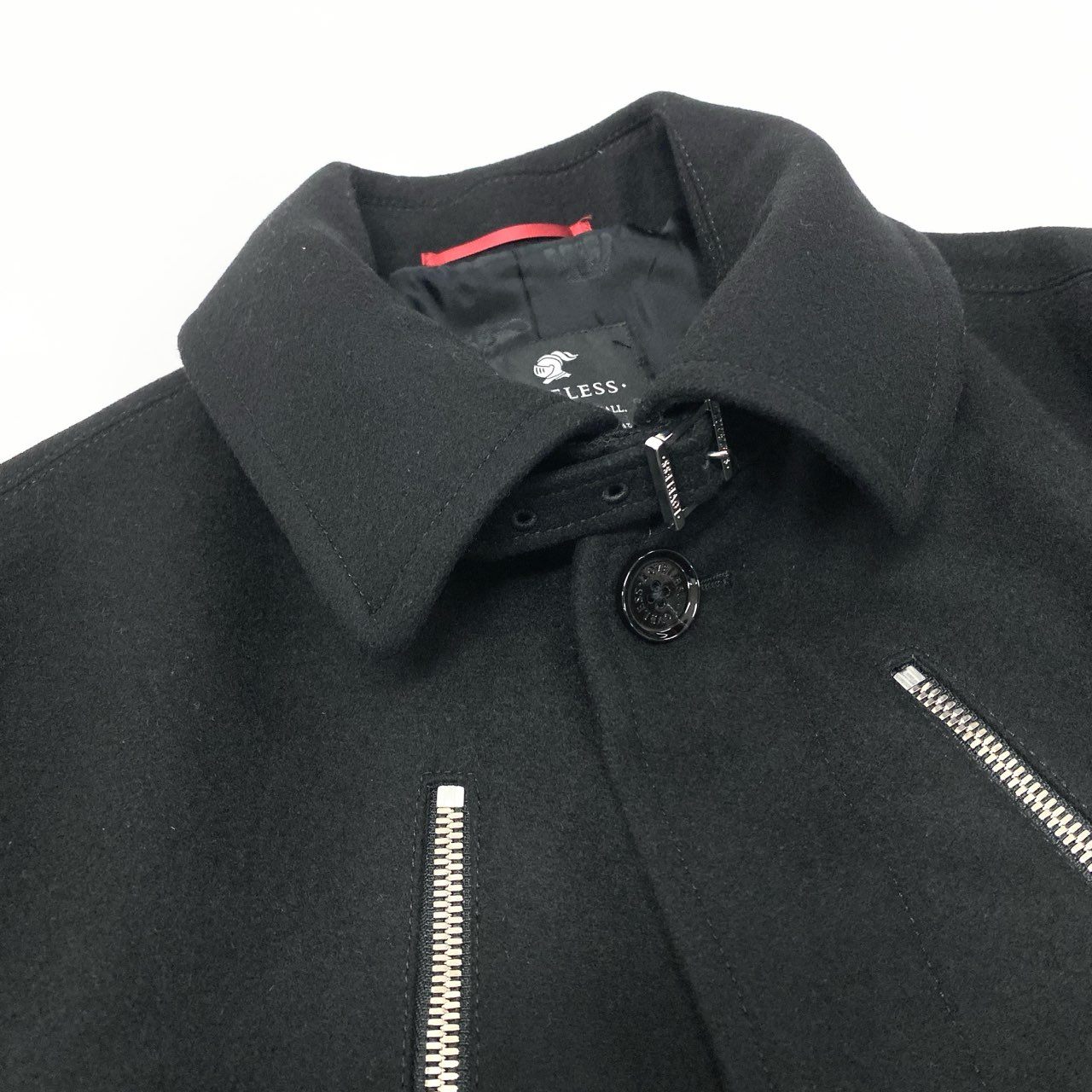 14j10 《美品》LOVELESS ラブレス チェスターコート ウールコート ロングコート 61B50-804-09 2サイズ ブラック メンズo07t