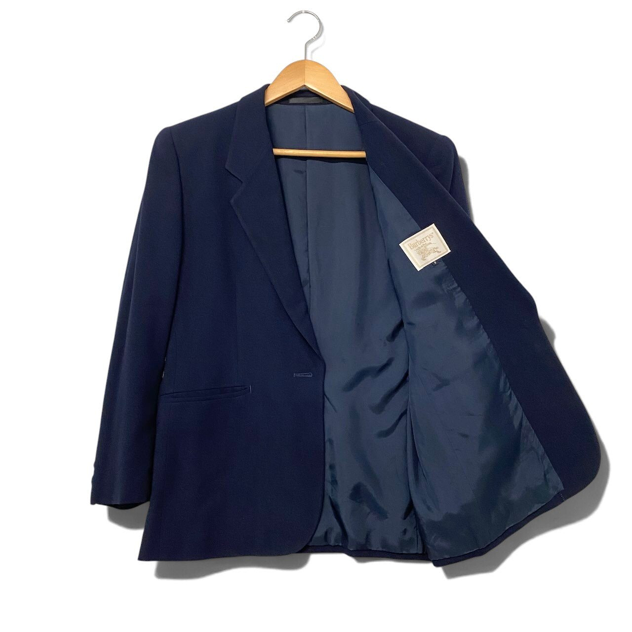 80i10 Burberrys バーバリー セットアップ スカートスーツ フォーマル サイズ9 ネイビー レディースo07t