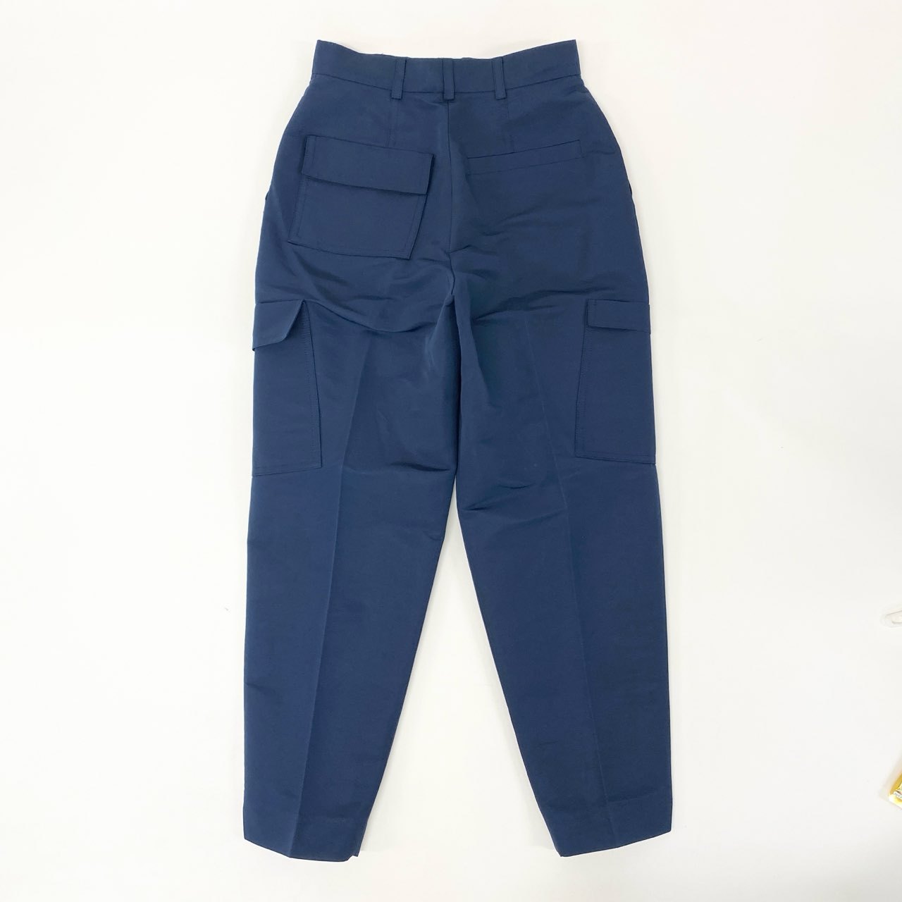 23i17 《美品》 maison rabih kayrouz メゾンラビカイル ドゥロワー取扱 カーゴパンツ テーパードパンツ ボトムス 34 ブルー レディース フランス製u02t