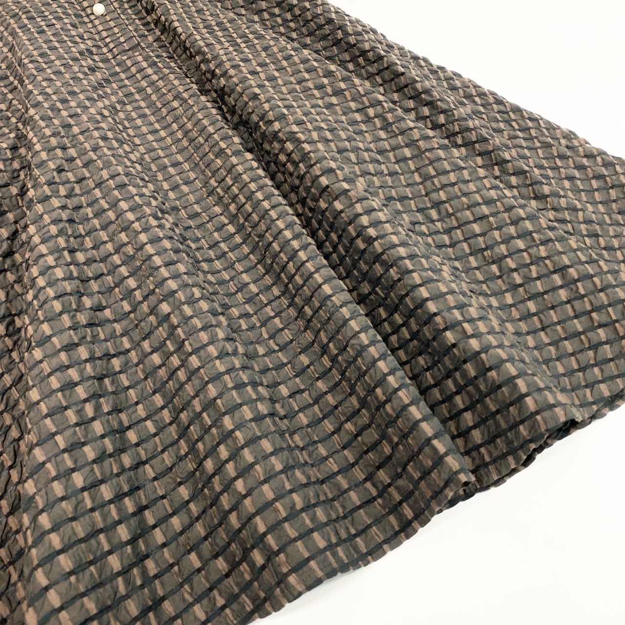 14a28 Rene ルネ ノースリーブワンピース ノースリーブワンピース Aライン 襟付き パールボタン 38 ブラウン レディース 女性用u02t