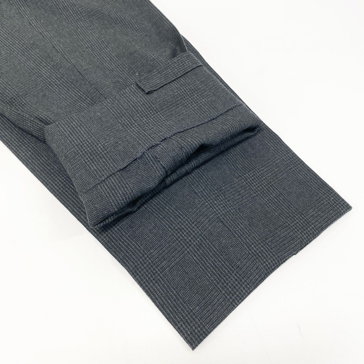 6k1 COMME des GARCONS HOMME コムデギャルソンオム 田中オム セットアップスーツ シングル 2B グレンチェック テーラードジャケット タックパンツ フォーマル AD1992  M グレー ウール100％o07t