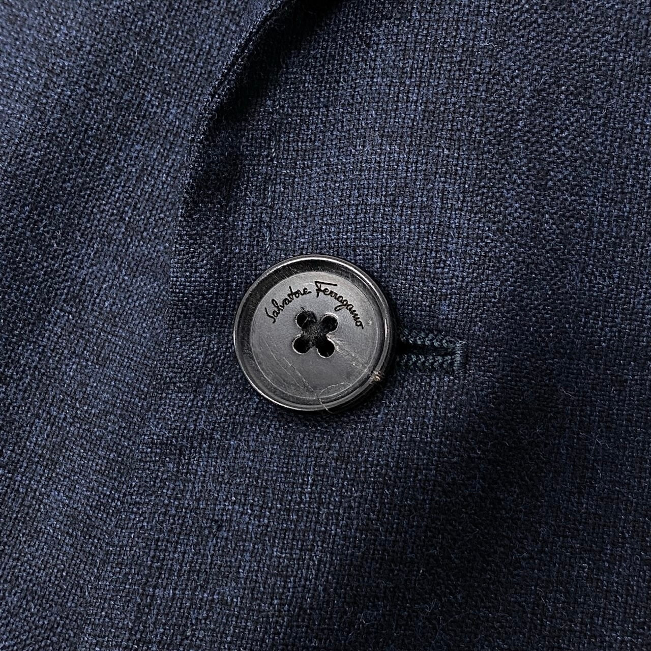 88g20 【美品】 Salvatore Ferragamo サルヴァトーレフェラガモ セットアップ シングルスーツ 2B チェック柄 サイズ52-7R ネイビー バージンウール100％ メンズ 紳士服u02t