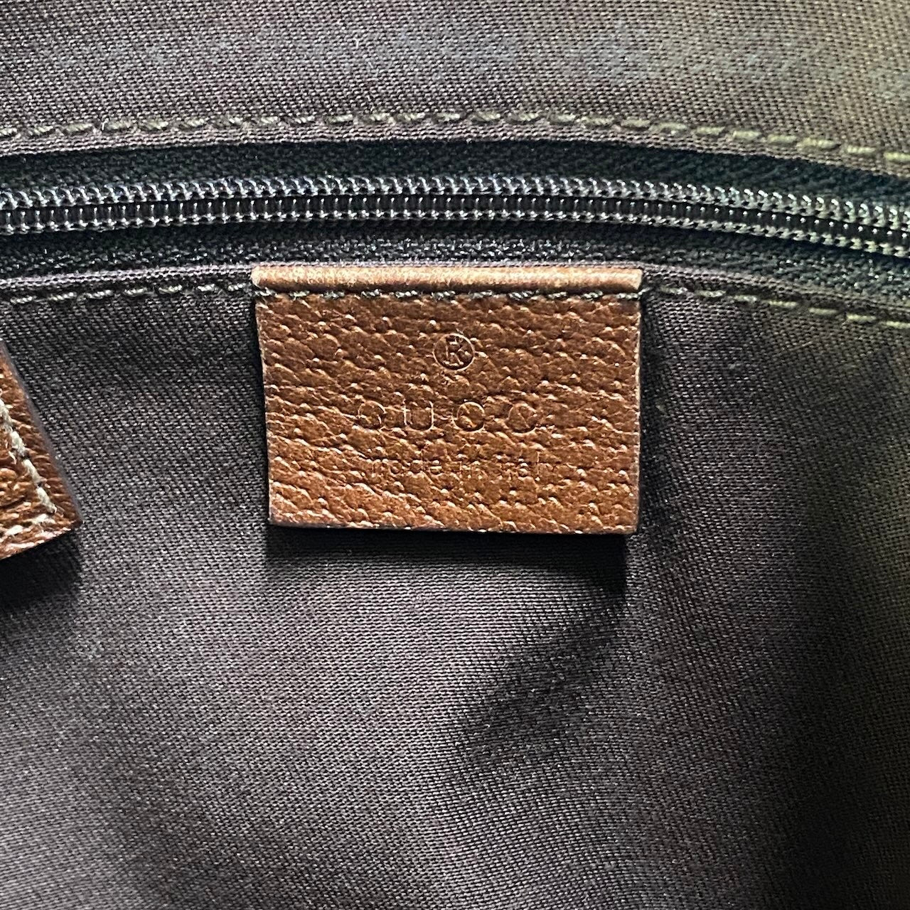 h29 GUCCI アビーデニム ショルダーバッグ インディゴ ブラウン レディース 女性用ta1