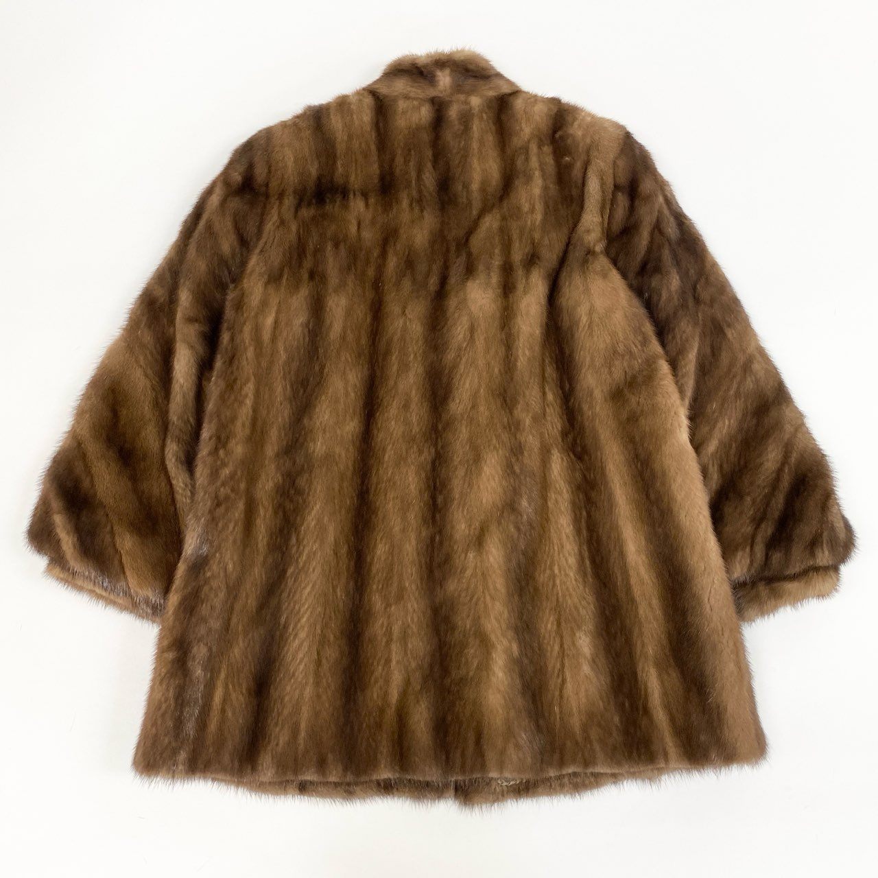 50j23 Silver Blu IEMURA パステルミンク ミンクコート 毛皮コート セミロングコート 袖斜め段 13 ライトブラウン ミンクファー レディースu02t