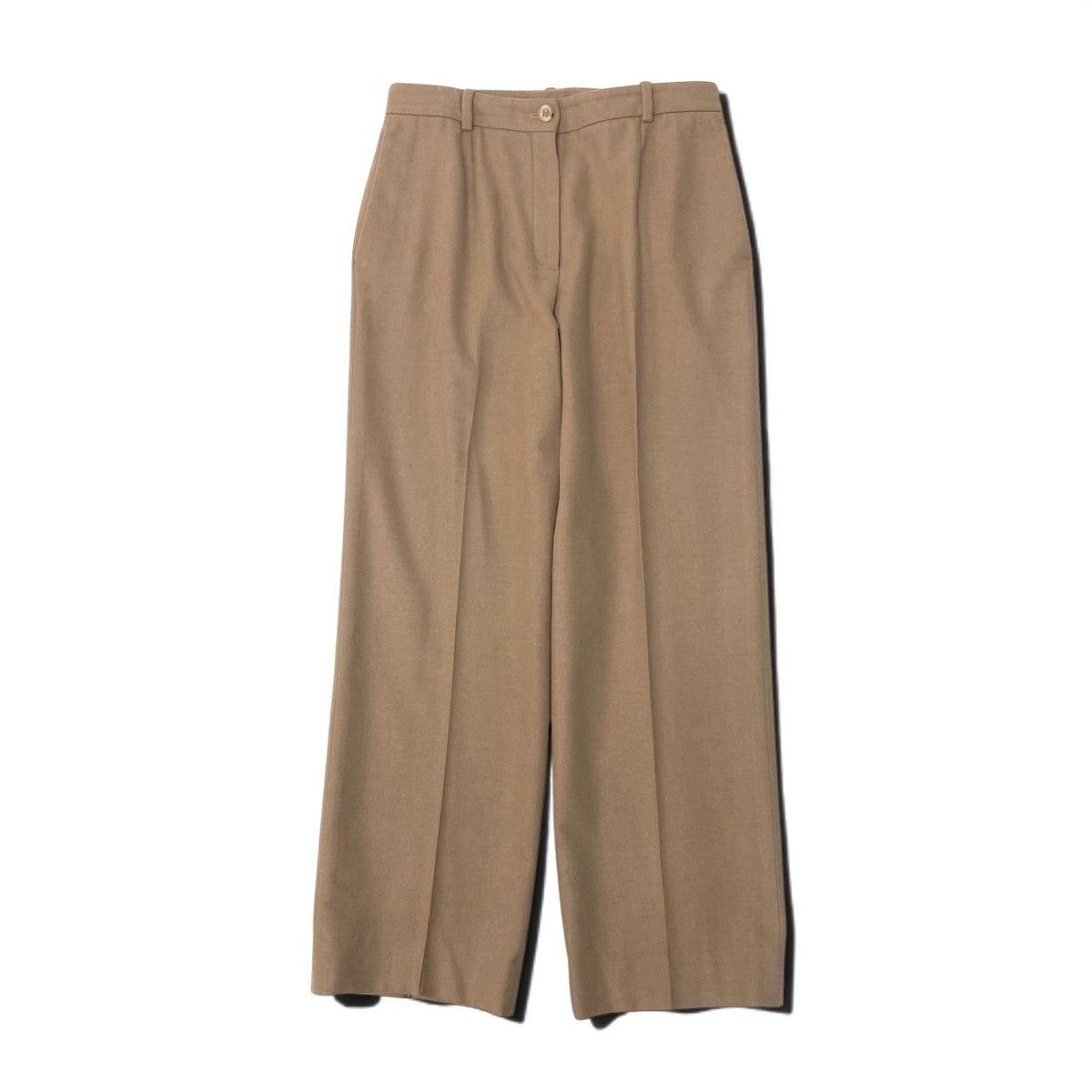 25i27 Hermès エルメス マルジェラ期 スラックスパンツ サイズ40 ベージュ キャメル100％ レディースk02i