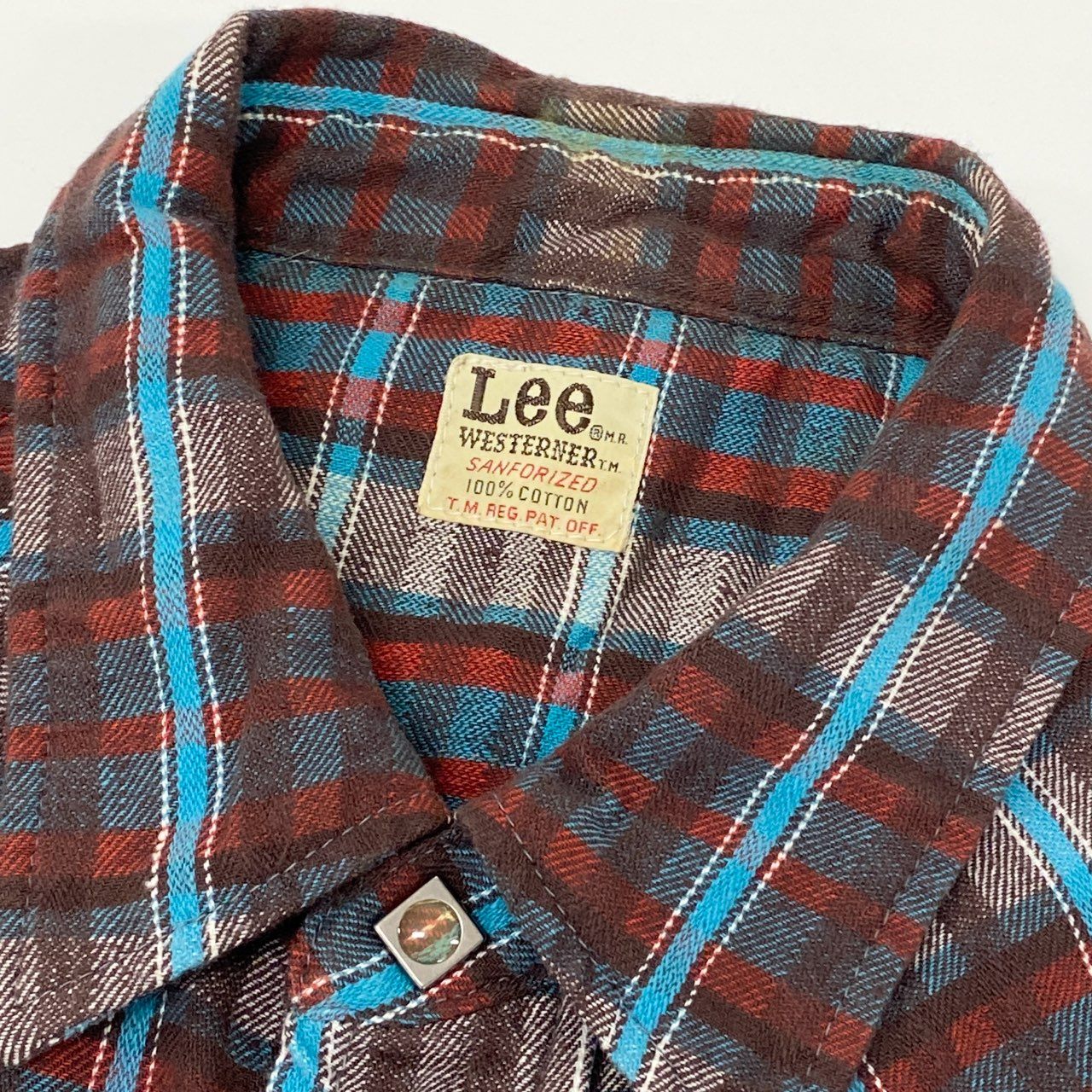 28k5 Lee リー WESTERNER チェックシャツ ウエスタンシャツ 長袖 メンズ 紳士服 M マルチカラー コットン100％o07t