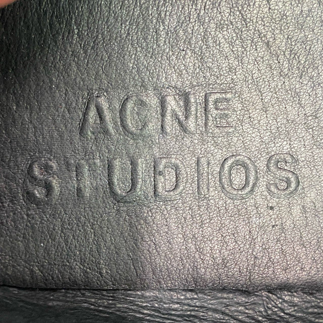 3a22 ACNE STUDIOS アクネ ストゥディオズ ファーシューズ スリッポン 38 ブラック ST.MORITZ ソール