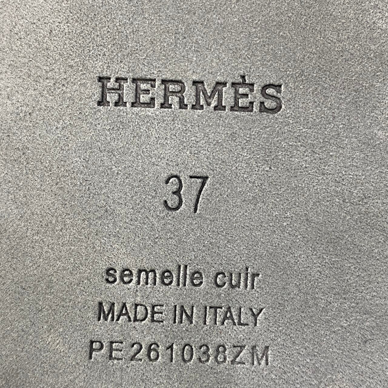 【未使用保管品】 HERMES エルメス ミス サンダル フラットシューズ クロスストラップ H261038Z サイズ37 ブラック レザー レディースk02i