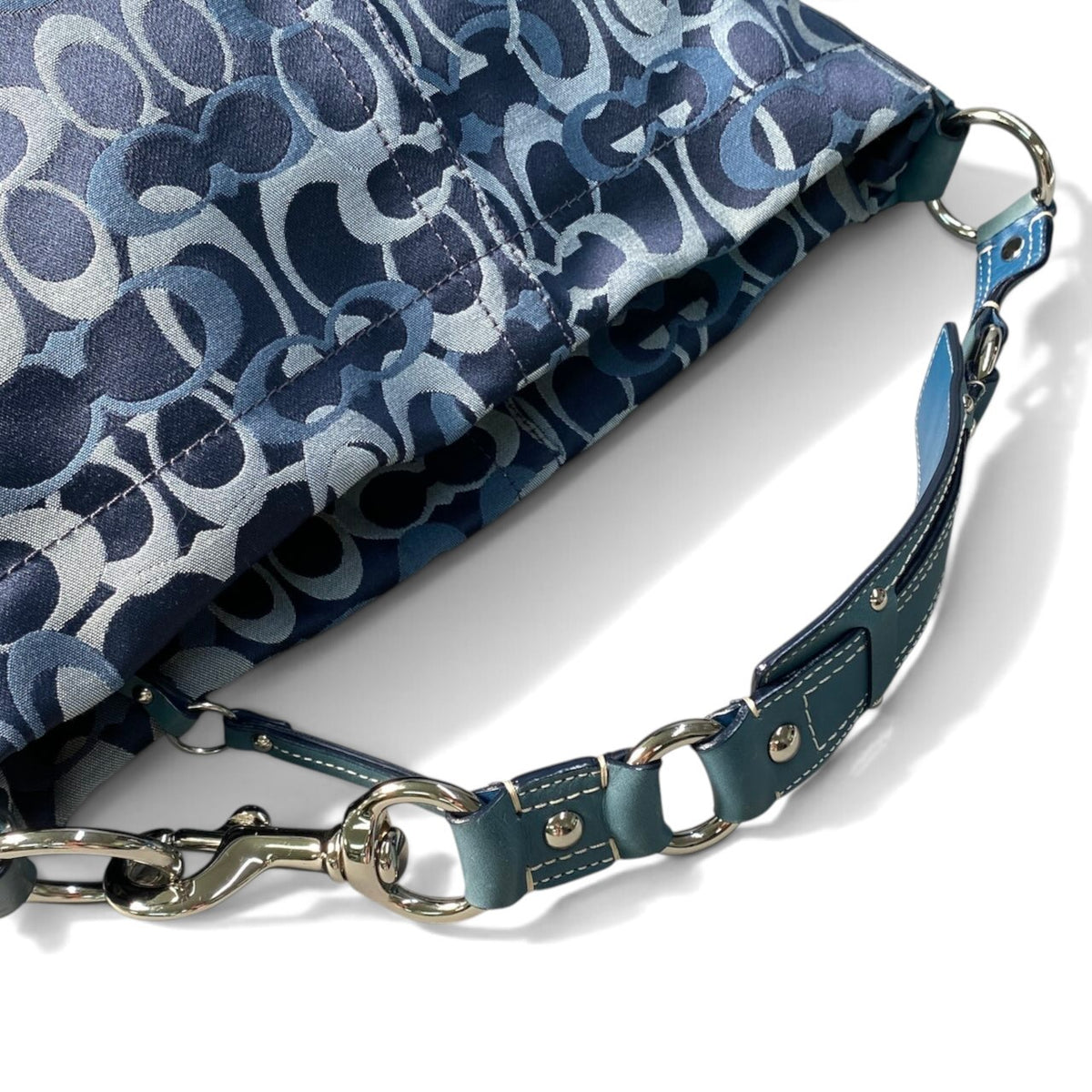 i7 COACH コーチ シグネチャー ショルダーバッグ Vintage Signature Shoulder Bag F13981 ブルーt18r