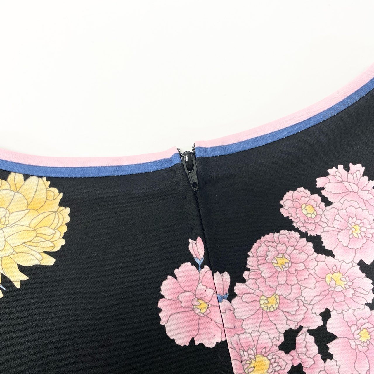 11b6【極美品】LEONARD レオナール 半袖ロングワンピース 美しい花柄プリント  0390613 42サイズ ブラック コットン100％ レディース 女性用u02t