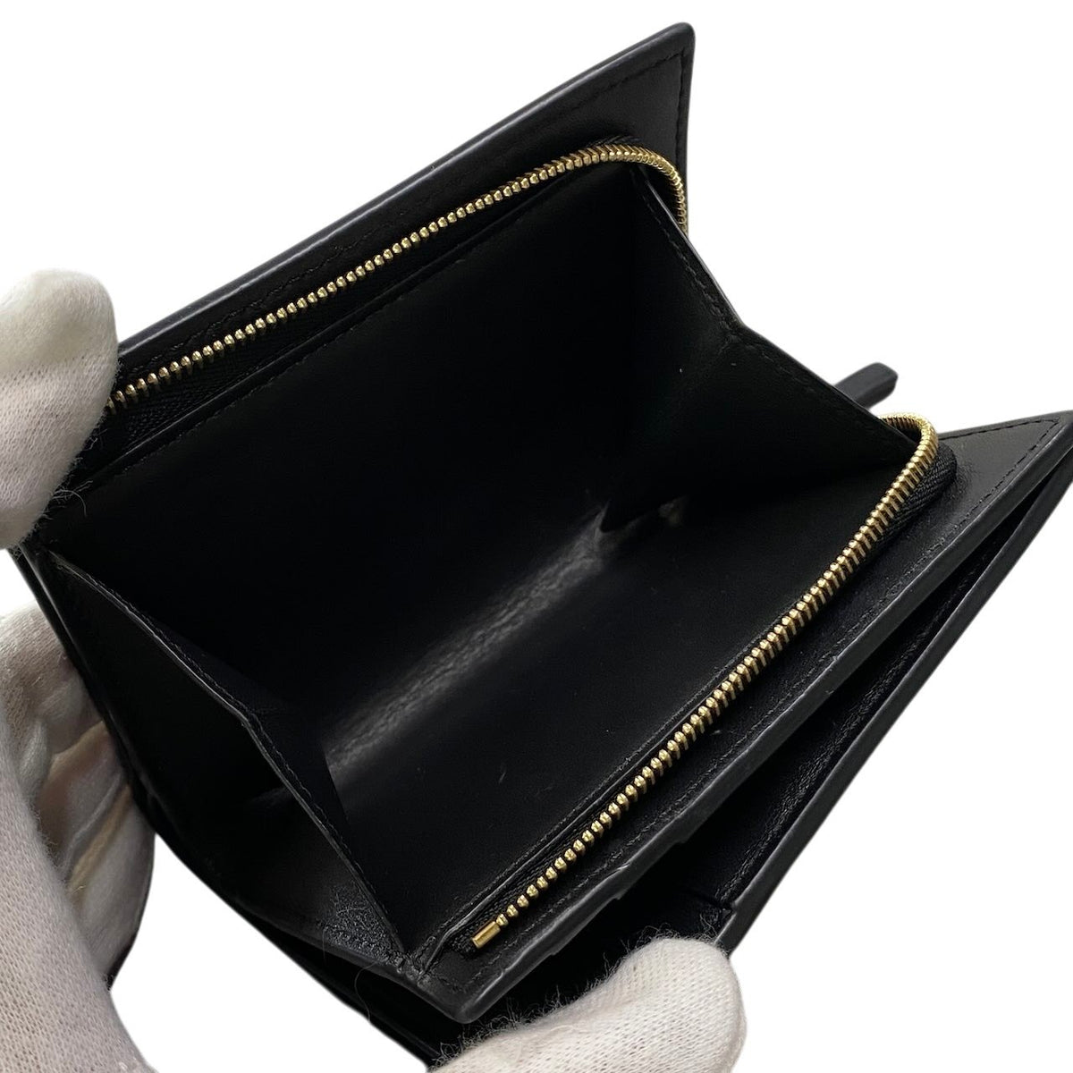 j19 《美品》 LOEWE ロエベ デュエット コンパクトウォレット Duette Compact Wallet ブラック レザー 財布t18r